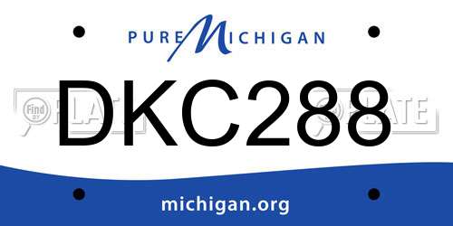 DKC288 Michigan License Plate