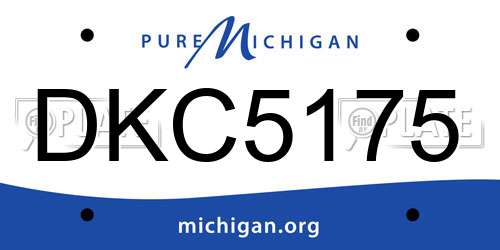 DKC5175 Michigan License Plate