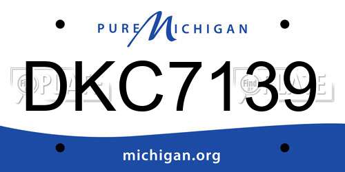 DKC7139 Michigan License Plate