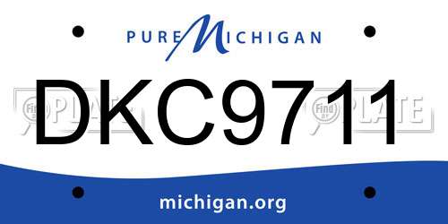 DKC9711 Michigan License Plate