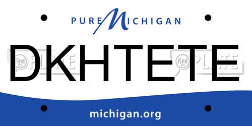 DKHTETE Michigan License Plate
