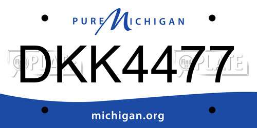 DKK4477 Michigan License Plate