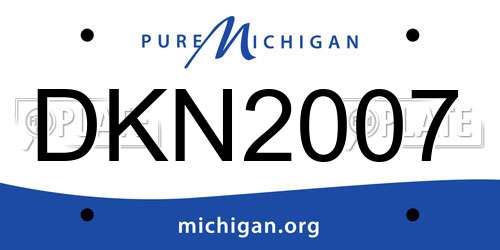 DKN2007 Michigan License Plate