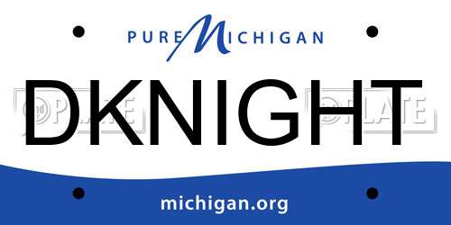 DKNIGHT Michigan License Plate