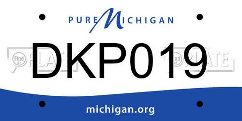 DKP019 Michigan License Plate