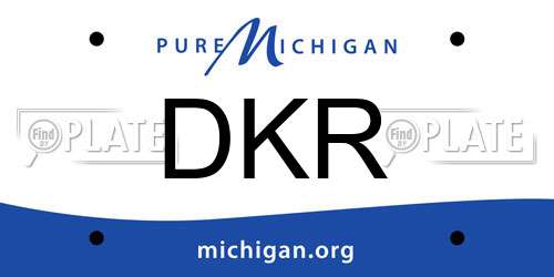 DKR Michigan License Plate
