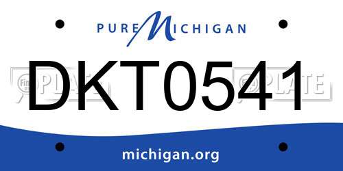 DKT0541 Michigan License Plate