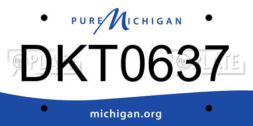 DKT0637 Michigan License Plate