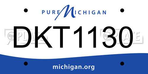 DKT1130 Michigan License Plate