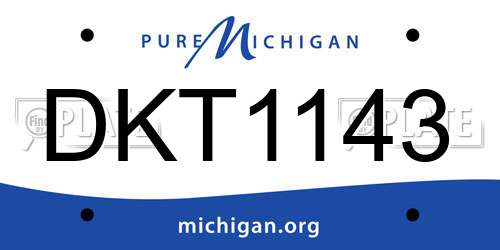 DKT1143 Michigan License Plate