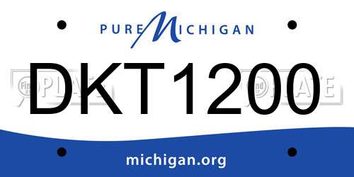 DKT1200 Michigan License Plate