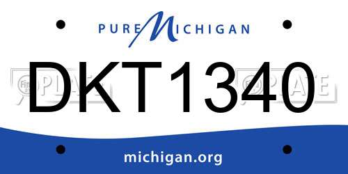 DKT1340 Michigan License Plate