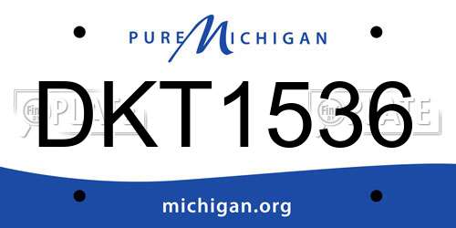 DKT1536 Michigan License Plate
