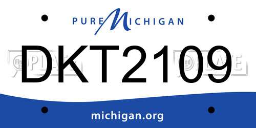 DKT2109 Michigan License Plate