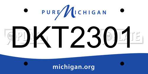 DKT2301 Michigan License Plate