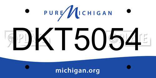 DKT5054 Michigan License Plate