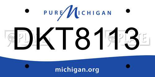 DKT8113 Michigan License Plate