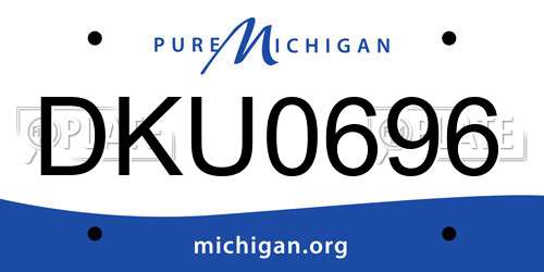DKU0696 Michigan License Plate