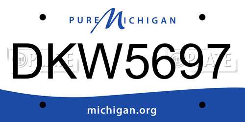 DKW5697 Michigan License Plate
