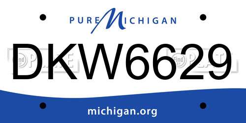 DKW6629 Michigan License Plate