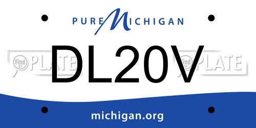 DL20V Michigan License Plate