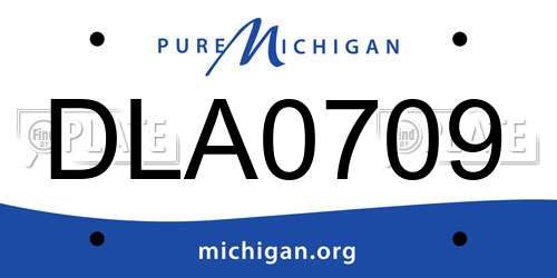 DLA0709 Michigan License Plate