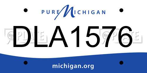 DLA1576 Michigan License Plate