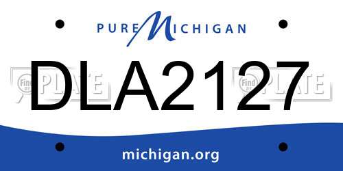 DLA2127 Michigan License Plate