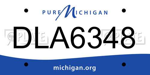 DLA6348 Michigan License Plate