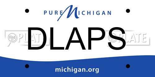 DLAPS Michigan License Plate