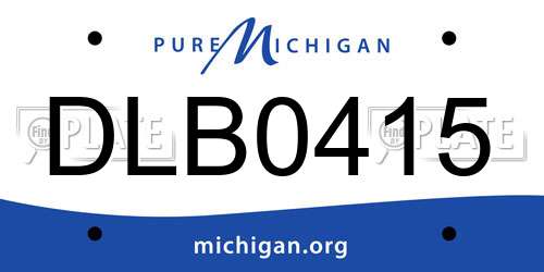 DLB0415 Michigan License Plate