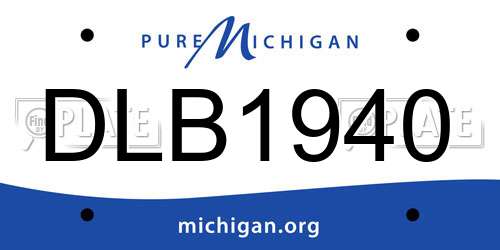 DLB1940 Michigan License Plate