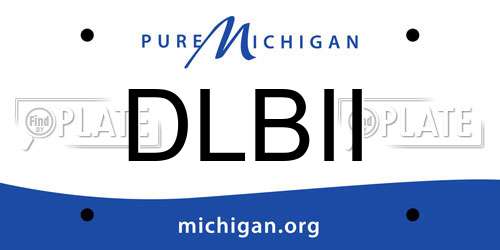 DLBII Michigan License Plate