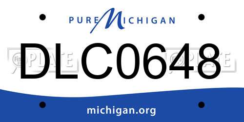 DLC0648 Michigan License Plate