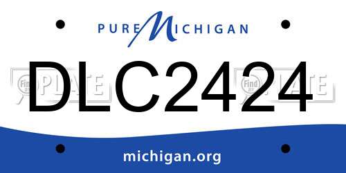 DLC2424 Michigan License Plate