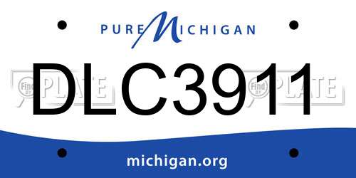 DLC3911 Michigan License Plate