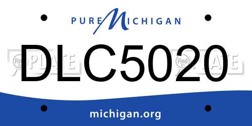 DLC5020 Michigan License Plate