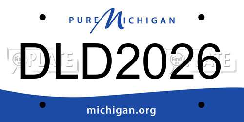 DLD2026 Michigan License Plate