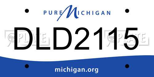 DLD2115 Michigan License Plate