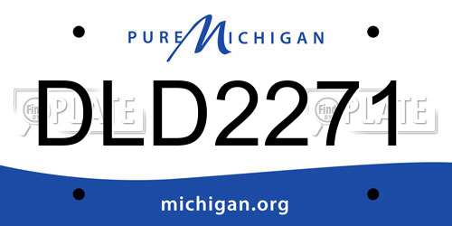 DLD2271 Michigan License Plate