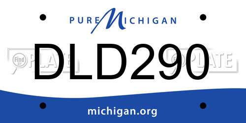 DLD290 Michigan License Plate