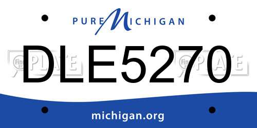 DLE5270 Michigan License Plate