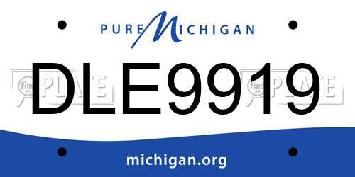 DLE9919 Michigan License Plate