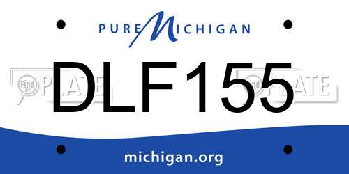 DLF155 Michigan License Plate