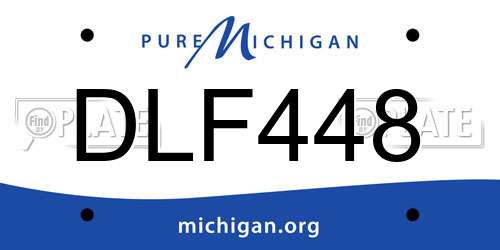 DLF448 Michigan License Plate
