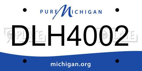 DLH4002 Michigan License Plate