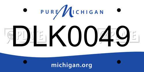 DLK0049 Michigan License Plate