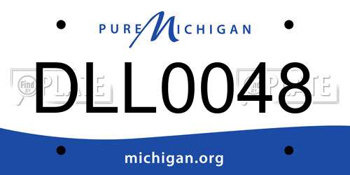 DLL0048 Michigan License Plate