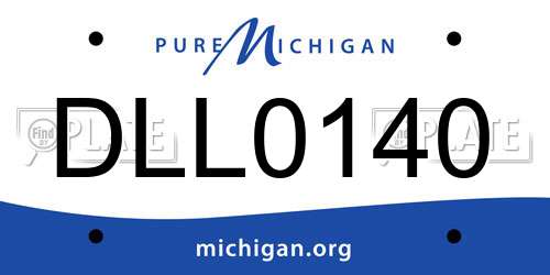 DLL0140 Michigan License Plate