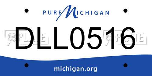 DLL0516 Michigan License Plate